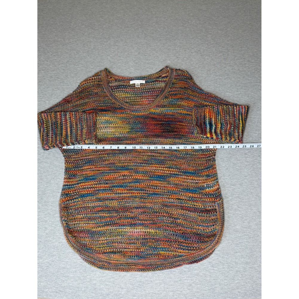 John Paul Richard Multicolor Space Dye Knit Sweater Scoop Neck Tunic M0447058J1 - Picture 3 of 8
